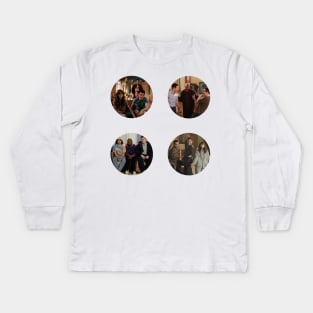 New Girl Sticker Pack Kids Long Sleeve T-Shirt